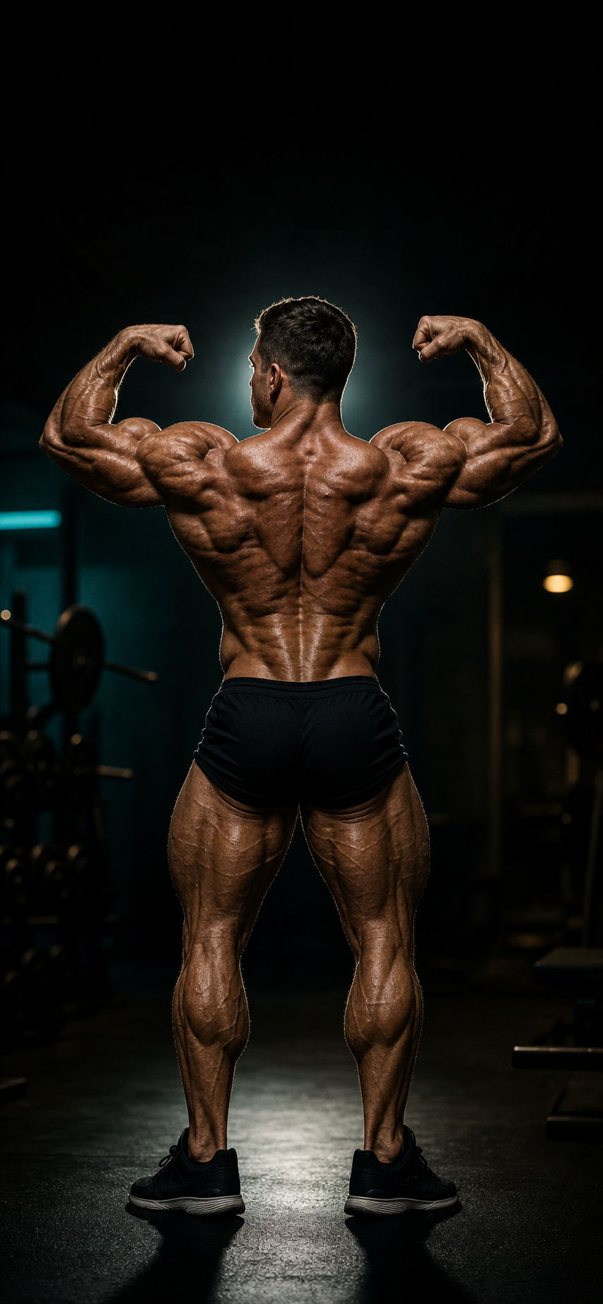 Muscle Flush skin-splitting back double-biceps pump