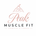 Peak Muscle Fit logo - elegant script, female fitness